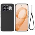Xiaomi Redmi K90 Pro Max/Poco F8 Ultra Liquid Silikonhülle mit Handschlaufe - Schwarz