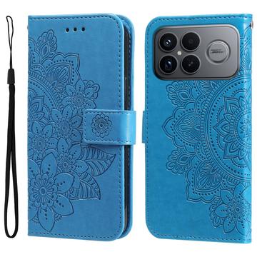 Xiaomi Redmi K90 Pro Max/Poco F8 Ultra Mandala Serie Wallet Hülle - Blau