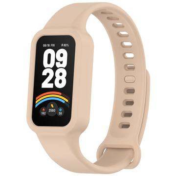 Xiaomi Smart Band 9 Active/Redmi Band 3 Ersatz-Silikonarmband mit integriertem Rahmen - Rosa