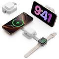 Y222 15W ultrakompaktes 3-in-1-Magnet-MagSafe-Ladegerät – Weiß