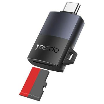 Yesido GS37 USB-C TF Kartenleser mit Umhängeband - 480 Mbps Plug-and-Play OTG Adapter