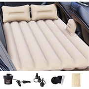 ZD-431 Aufblasbare Schlafmatratze für das Auto mit 2 Kissen und Luftpumpe - Beige