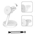 ZJ05 3-in-1 Qi 2.2 magnetisches kabelloses Ladegerät 25W - Weiß