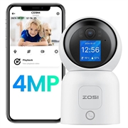 Zosi C519M 4-MP-Smart-WLAN-Überwachungskamera mit KI-Personenerkennung - Weiß