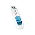 ADATA C008 Capless Sliding USB-Stick - 64GB - Blau / Weiß