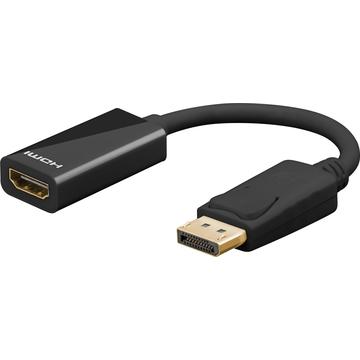 Goobay DisplayPort / HDMI Adapter Kabel - Vergoldet - Schwarz