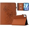 iPad Air 11 2026/iPad Pro 11 2022/iPad Air 2022 Butterfly Smart Folio Hülle mit Kartenfächern - Braun