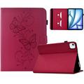 iPad Air 11 2026/iPad Pro 11 2022/iPad Air 2022 Butterfly Smart Folio Hülle mit Kartenfächern - Knallrosa