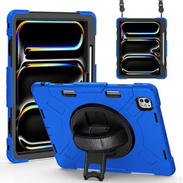 iPad Pro 13 2024/2025 Heavy Duty 360 Hülle mit Handschlaufe - Blau
