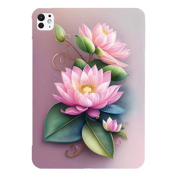 iPad Pro 13 2024/2025 Stylish Ultra-Slim TPU Hülle - Rose Blume