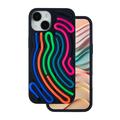 iPhone 11 DIY-Silikonhülle mit Schlangenmuster und farbigen Bändern - Schwarz