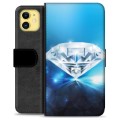iPhone 11 Premium Schutzhülle mit Geldbörse - Diamant