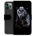 iPhone 11 Pro Premium Schutzhülle mit Geldbörse - Schwarzer Panther