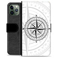 iPhone 11 Pro Premium Schutzhülle mit Geldbörse - Kompass