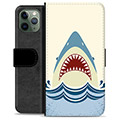 iPhone 11 Pro Premium Schutzhülle mit Geldbörse - Haifischkopf