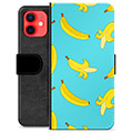 iPhone 12 mini Premium Schutzhülle mit Geldbörse - Bananen