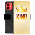 iPhone 12 mini Premium Schutzhülle mit Geldbörse - König