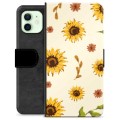 iPhone 12 Premium Schutzhülle mit Geldbörse - Sonnenblume