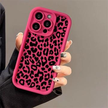 iPhone 12 Pro TPU-Hülle mit Leopardenmuster - Hot Pink