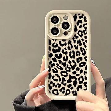 iPhone 12 Pro Max TPU-Hülle mit Leopardenmuster - Weiß