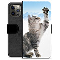 iPhone 12 Pro Max Premium Schutzhülle mit Geldbörse - Katze
