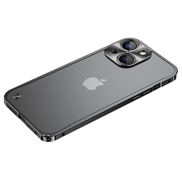 iPhone 13 Metall Bumper mit Plastik Rückseite - Schwarz