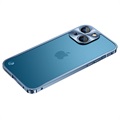 iPhone 13 Metall Bumper mit Plastik Rückseite - Blau
