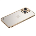 iPhone 13 Metall Bumper mit Plastik Rückseite - Gold