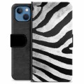 iPhone 13 Premium Schutzhülle mit Geldbörse - Zebra