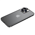 iPhone 13 Pro Max Metall Bumper mit Kunststoffrückseite - Schwarz
