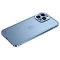 iPhone 13 Pro Max Metall Bumper mit Kunststoffrückseite - Blau