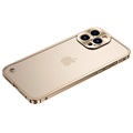 iPhone 13 Pro Max Metall Bumper mit Kunststoffrückseite - Gold