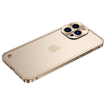 iPhone 13 Pro Metall Bumper mit Kunststoffrückseite - Gold