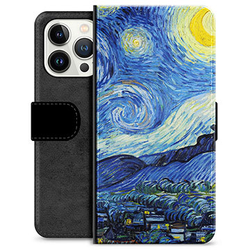 iPhone 13 Pro Premium Schutzhülle mit Geldbörse - Nachthimmel
