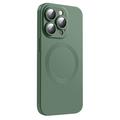 iPhone 14 Pro Flüssigsilikonhülle mit Schutz für das Kameraobjektiv - Magsafe-kompatibel - Grün