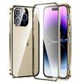 iPhone 14 Pro Max Magnetisches Cover mit Panzerglas - Gold