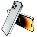 iPhone 14 Pro Metall Bumper mit Erhöhten Kanten - Silber