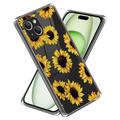 iPhone 15 Plus Stylish Ultra-Slim TPU Hülle - Sonnenblumen