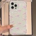 iPhone 15 Pro TPU-Hülle mit Schleife - rosa / klar
