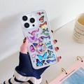 iPhone 15 Pro Schmetterling TPU Hülle mit Ringhalterung - Bunt