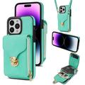 iPhone 15 Pro Max Alles-in-einem-Hülle mit Brieftasche und Armband - Mint