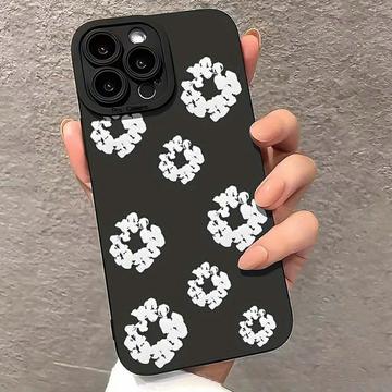 iPhone 15 Pro Max Baumwollkranz TPU Hülle - Schwarz