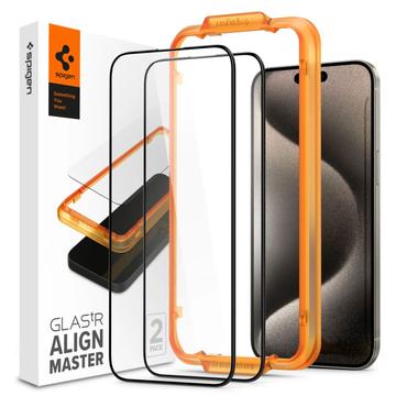 iPhone 15 Pro Max Spigen ALM Glas.tR Panzerglas - 2 Stk.