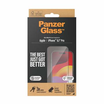 iPhone 15 Pro PanzerGlass Ultra-Wide Fit EasyAligner Panzerglas - Schwarz Rand