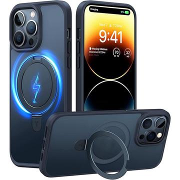 iPhone 15 Pro Torras Upro Ostand Matte Hülle - MagSafe-kompatibel - Schwarz