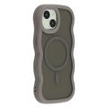 iPhone 15 Wellenkante Magnetische Hybridhülle - Grau