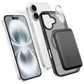 iPhone 16 4-in-1-MagSafe-Schutzset mit Kartenhalter - Schwarz