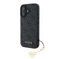 iPhone 16 Guess 4G Charms Collection Hybrid Hülle - Grau