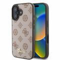 iPhone 16 Guess Peony Script Hülle - MagSafe-kompatibel - Braun