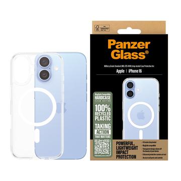 iPhone 16 PanzerGlass HardCase MagSafe kompatibles Hülle - Weiß / Transparent